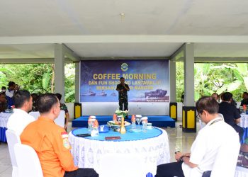 Coffee Morning dan Fun Shooting Lantamal VI bersama Unsur Maritim