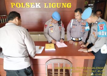 Kasi Propam Polres Majalengka Cek Kesiapan Anggota Piket di Jajaran Polsek