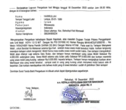 Menanggapi Pemberitaan yang Viral di beberapa Media, Kapolsek Bahodopi akhirnya Bukan Suara