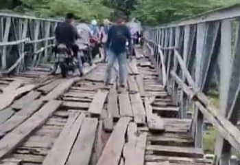 Jembatan Penghubung antar Kecamatan di Kabupaten Gowa, ‘Terbengkalai’ dan Rusak Parah