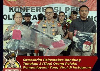 Satreskrim Polrestabes Bandung Tangkap Tiga Orang Pelaku Penganiayaan yang Viral di Instagram
