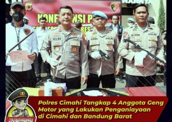 Polres Cimahi Tangkap 4 Anggota Geng Motor yang Lakukan Penganiayaan di Cimahi dan Bandung Barat