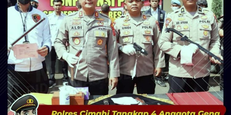 Polres Cimahi Tangkap 4 Anggota Geng Motor yang Lakukan Penganiayaan di Cimahi dan Bandung Barat