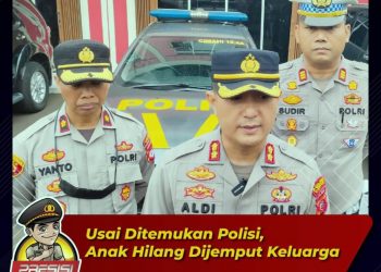 Usai Ditemukan Polisi, Anak Hilang Dijemput Keluarga