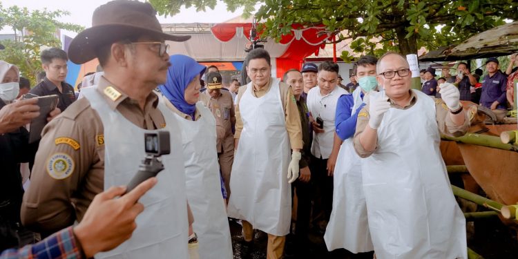 Bupati Barru Sambut Hangat Kedatangan Menteri Pertanian SYL Pada Kunjungan Kerja di Puskeswan Lalolang Tanete Rilau