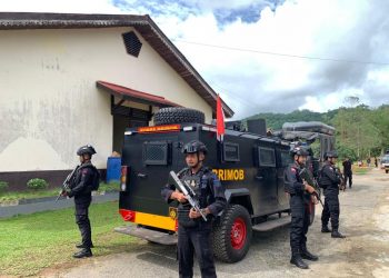 Mengasah Kemampuan Personil Satbrimob Polda Kalbar Lakukan Latihan Pengamanan VVIP
