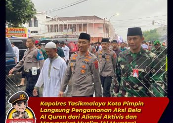 Kapolres Tasikmalaya Kota Pimpin Langsung Pengamanan Aksi Bela Al Quran dari Aliansi Aktivis dan Masyarakat Muslim Tasikmalaya (Al Mumtaz)