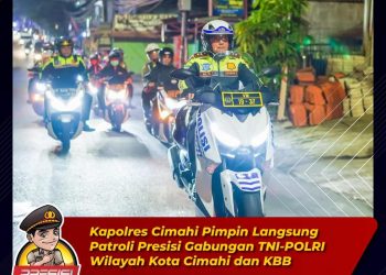 Kapolres Cimahi Pimpin Langsung Patroli Presisi Gabungan TNI-POLRI di Wilayah Kota Cimahi & Bandung Barat