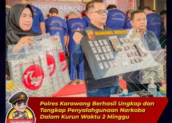 MANTAP..!! Polres Karawang Berhasil Ungkap dan Tangkap Penyalahgunaan Narkoba dalam Kurun Waktu 2 Minggu saja.