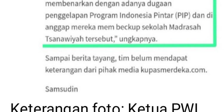 Dugaan ‘Backing’ MTs Itu Fitnah! Pimred KM: Tidak Ada Media Yang Klarifikasi ke Redaksi, Malah Wartawan Kami Diancam