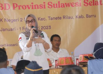 Ketua DPRD Sul-Sel A.Ina Kartika Sari Kunjungan Kerja di SMK 2 Barru Pancana