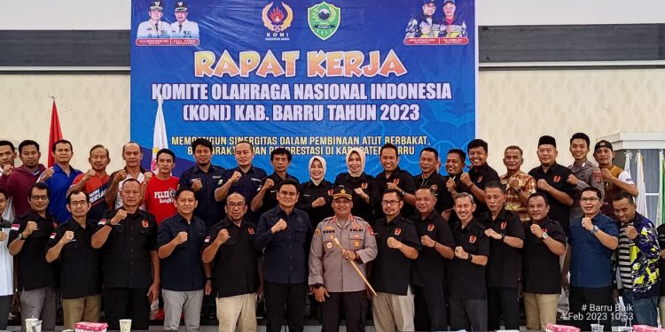 Rakerda KONI Barru Dihadiri Bupati Barru Suardi Saleh dan Tokoh Cabang Olahraga Kab.Barru