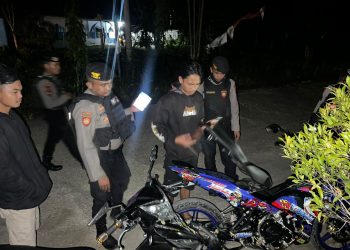 Cegah Aksi Kriminalitas, Sat Samapta Polres Mateng Laksanakan Patroli Malam
