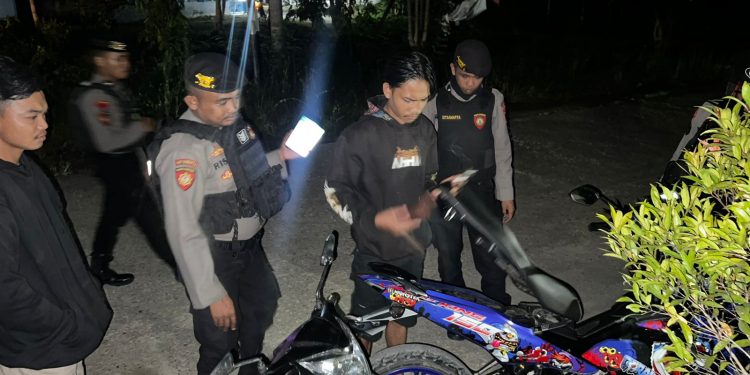 Cegah Aksi Kriminalitas, Sat Samapta Polres Mateng Laksanakan Patroli Malam