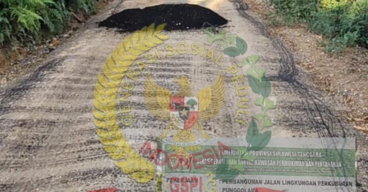 Diduga Proses Pengaspalan Ditumpuk Seperti Tumpukan Pasir, DPD GSPI Sultra Bakal Laporkan