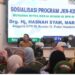 Anggota DPR-RI drg.Hj.Hasnah Syam,MARS Bersama BPJS Kesehatan Sosialisasi Program JKN-KIS di Ruang Singkeru Adae Barru