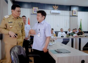 Lewat Vidcom Forkopimda Ikuti Rakor Pengendalian Inflasi Diruang Basic Pemda Barru