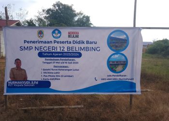 Gedung SMP Negeri 12 Belimbing sudah di Bangun dan Siap Menerima Murid Baru.