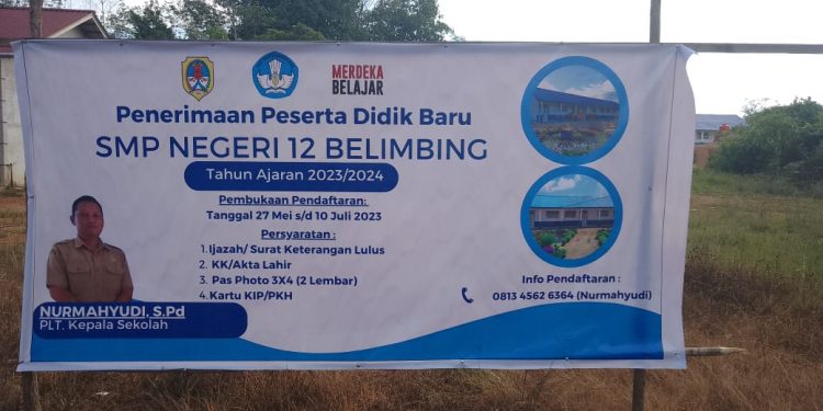 Gedung SMP Negeri 12 Belimbing sudah di Bangun dan Siap Menerima Murid Baru.