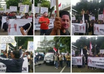 Orasi Elemen Masyarakat Bandung Barat dan P4 KBB gelar Aksi Unras di Gedung KPK, terkait Dugaan Penyalahgunaan Wewenang Jabatan Bupati Bandung Barat