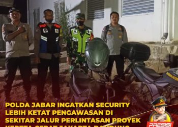 Polda Jabar !! Ingatkan Security Lebih Ketat Pengawasan Disekitar Jalur Perlintasan Proyek Kreta Api Cepat Jakarta – Bandung