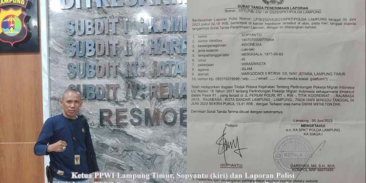 Heboh TPPO Bandar Lampung, Ini Peran PPWI Lampung Timur Cs Bantu Polda Bongkar Kasus TPPO