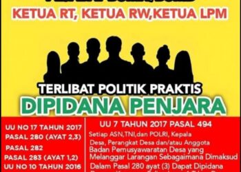 Di Duga Tidak Netral ,RT dan RW Tegur Warganya untuk Tempat Sosialisasi Caleg