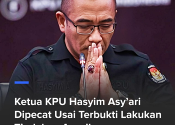 Dewan Kehormatan Penyelenggara Pemilu (DKPP) Memutuskan  Ketua KPU RI Hasyim Asy’ari Bersalah dalam Kasus Dugaan Tindak Asusila