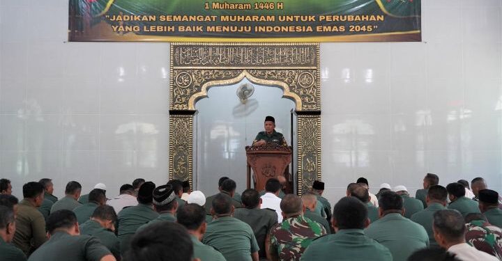 Peringatan Tahun Baru Islam 1446 H di Makorem 071 Wijayakusuma : Semangat Muharam untuk Perubahan Lebih Baik