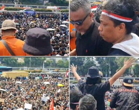 Ribuan Massa dari Berbagai Elemen Bertema Indonesia Darurat, Geruduk dan Kepung Gedung DPR RI