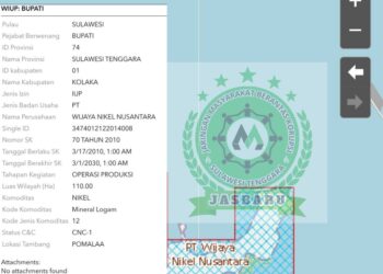 Kementerian Investasi, ESDM dan KLHK Diminta Berikan Sanksi PT. Wijaya Nikel Nusantara