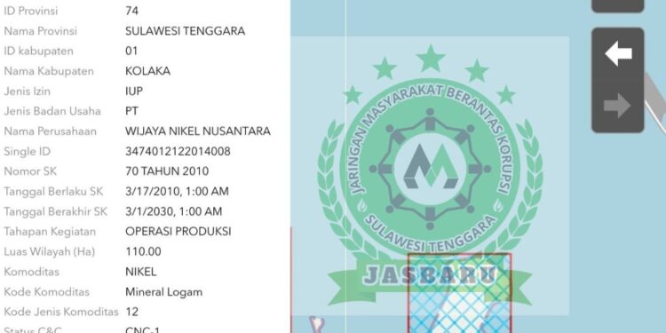 Kementerian Investasi, ESDM dan KLHK Diminta Berikan Sanksi PT. Wijaya Nikel Nusantara