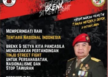 Ayo..,Bangun Persahabatan “BRENKZ INDONESIA & SETYA KITA PANCASILA “Gelar Tinju STREET FIGHT untuk PERSAHABATAN Nasionalisme & STOP TAWURAN