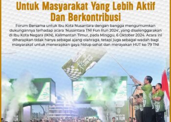 Forsa IKN  Bangga dan Turut Mendukung acara ‘Nusantara TNI Fun Run 2024’.