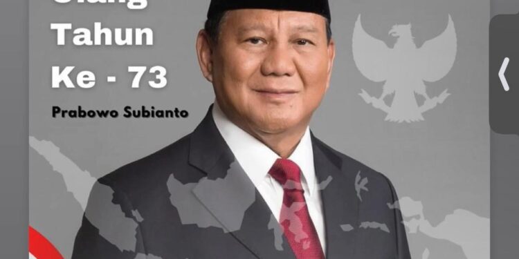 Ketua Umum FRJRI Berikan Ucapan Selamat Ulang Tahun ke-73 kepada Presiden Terpilih RI, H Prabowo Subianto