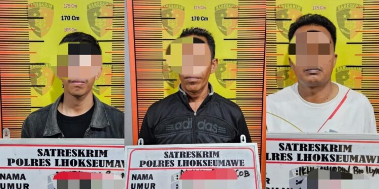Polres Lhokseumawe Tangkap Tiga Tersangka Dugaan Penimbunan BBM Bersubsidi