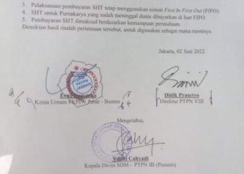 Ex Pensiunan PTPN NUSANTARA VIII Bandung Tagih Janji dan Komitmen PTPN