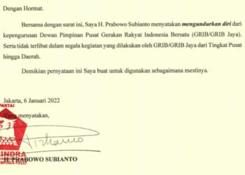 Prabowo Subianto Resmi Mundur dari Keanggotaan dan Kepengurusan GRIB Jaya, Sejak Januari 2022