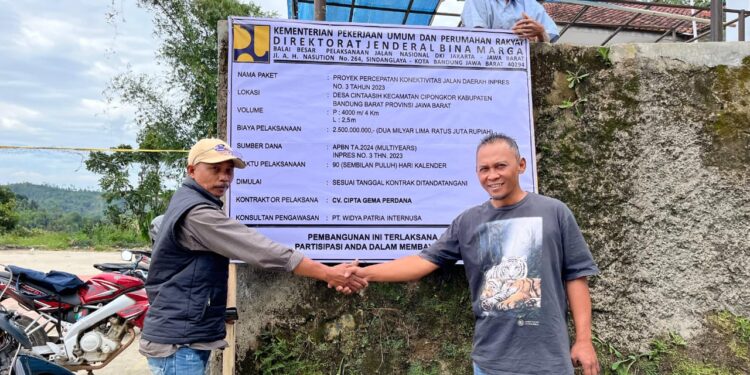 Perbaikan Jalan Desa Cintaasih, Kec.Cipongkor, KBB Laksanakan Peningkatan Konektivitas dan Kualitas Jalan dengan Program Inpres APBN Ta-2024.