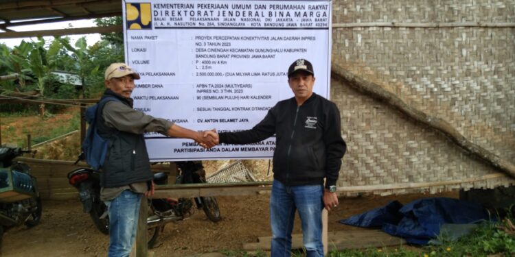 Desa Cinengah, Kec. Rongga, KBB , Laksanakan Peningkatan Konektivitas dan Kualitas Jalan Pedesaan sesuai Inpres No:3/APBN Ta-2024.