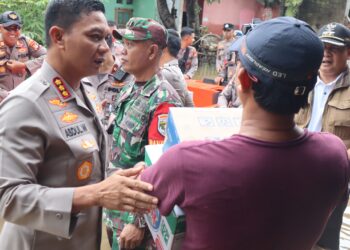 Jajaran TNI-POLRI Terjun Langsung Lihat Kondisi Terkena Korban Banjir