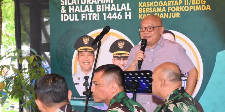 Kaskogartap II/Bdg Laksanakan Halal Bihalal dan Silaturahmi dengan Forkopimda serta Tokoh Masyarakat Kab. Cianjur