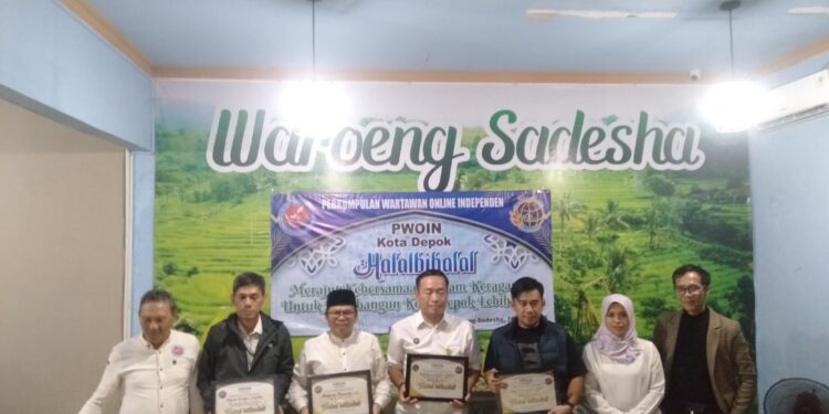 Masih Suasana Idul Fitri 1446H, PWOIN Gelar Halalbihalal Bersama BPN dan Humas DPRD Kota Depok