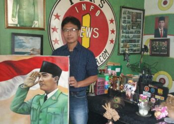 Lukisan Proklamator Bung Karno dalam Cat Kanvas Pelukis M Nooer