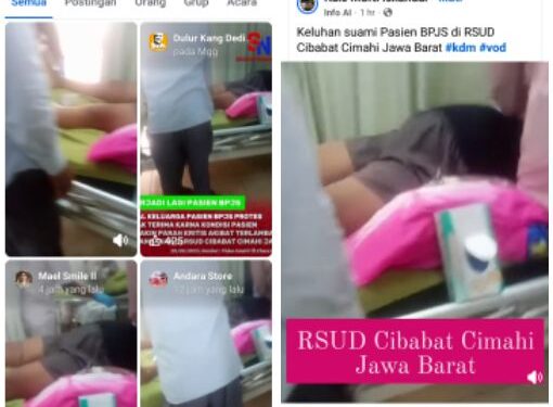 Viral..!! Suami Pasien RSUD Cibabat Ngamuk, Diduga Pelayanan Slow Respon Menolong Pasien Kondisi Darurat