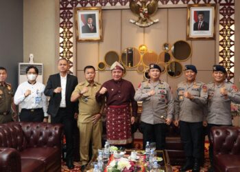 Konsolidasi Komando Taktis: Danpas Brimob I Diterima Tiga Pilar Pengamanan Sumsel