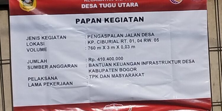 RW.05 Terima Kasih  KP.Ciburial, Terima Bantuan Keuangan Infrastruktur Desa Kabupaten Bogor