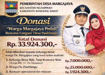 Kades Margajaya H Ahmad Saepudin LC., MA, Mengapresiasi Perhatian & Kepedulian Warganya pada Korban Longsor Cisarua